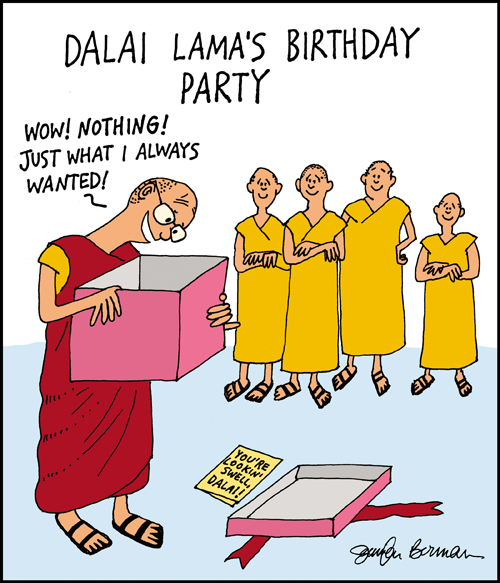 The Dalai Lama 's birthday present, an empty box, is what he's always wanted